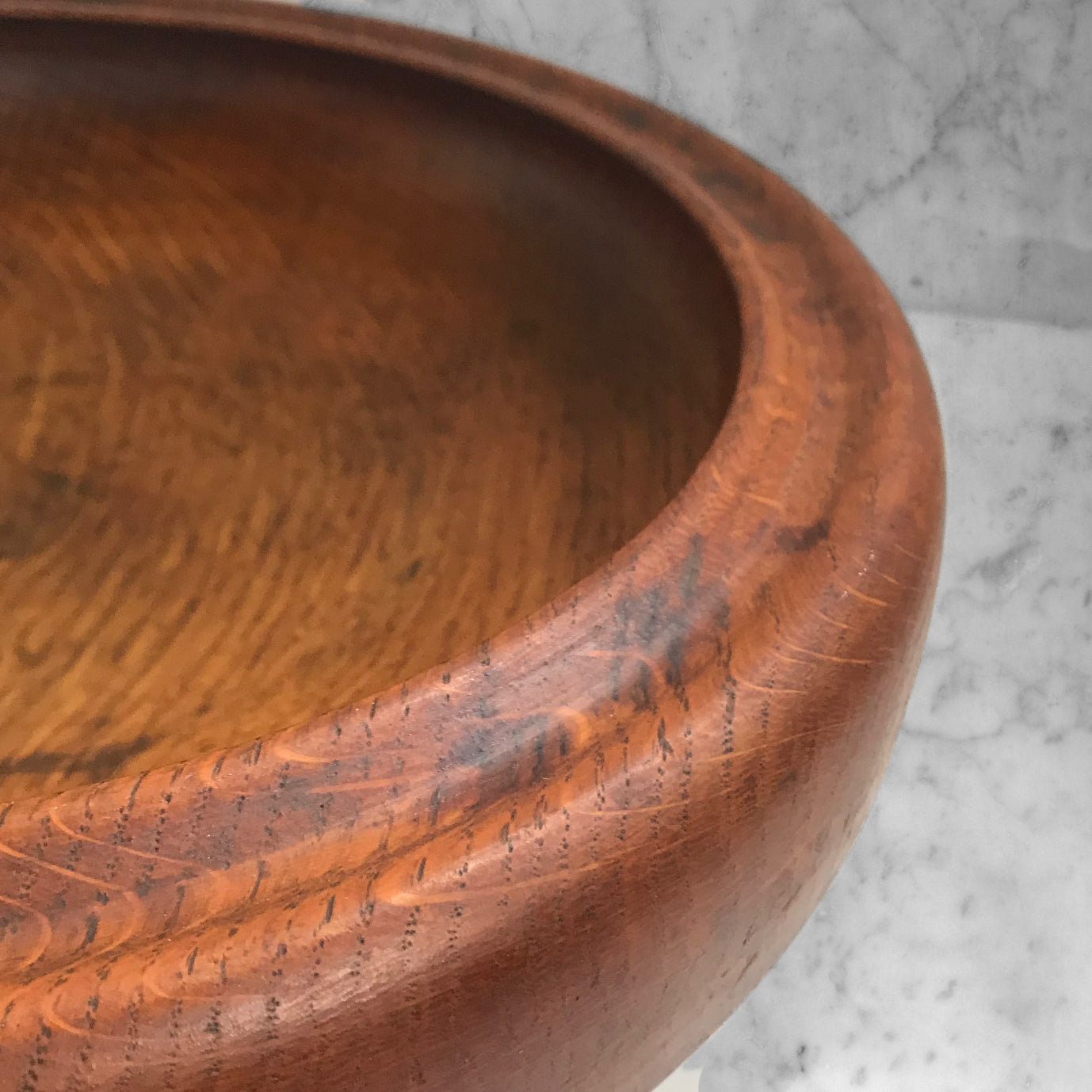 Antique Oak Table Bowl. Great size and shape with a beautiful warm colour. The profile of the bowl gives the bowl an age from around the 1930's - SHOP NOW - www.intovintage.co.uk