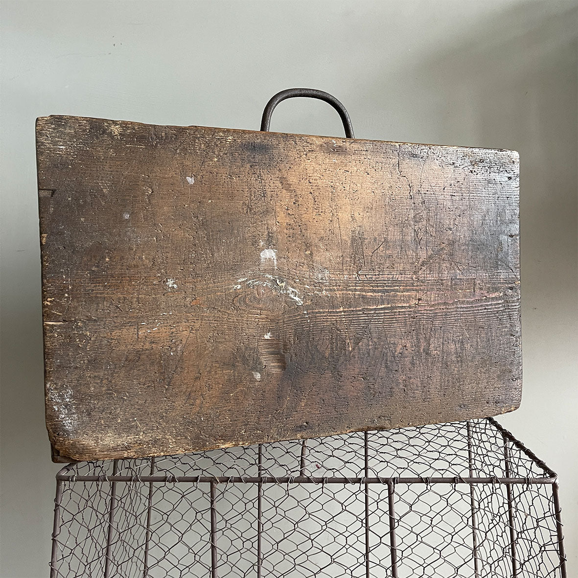 A charming & Naive Wooden Case with a fantastic time worn patina - SHOP NOW - www.intovintage.co.uk