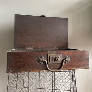 A charming & Naive Wooden Case with a fantastic time worn patina - SHOP NOW - www.intovintage.co.uk