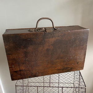 A charming & Naive Wooden Case with a fantastic time worn patina - SHOP NOW - www.intovintage.co.uk