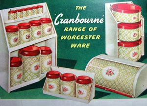 A set of Worcester Ware Kitchen Tins