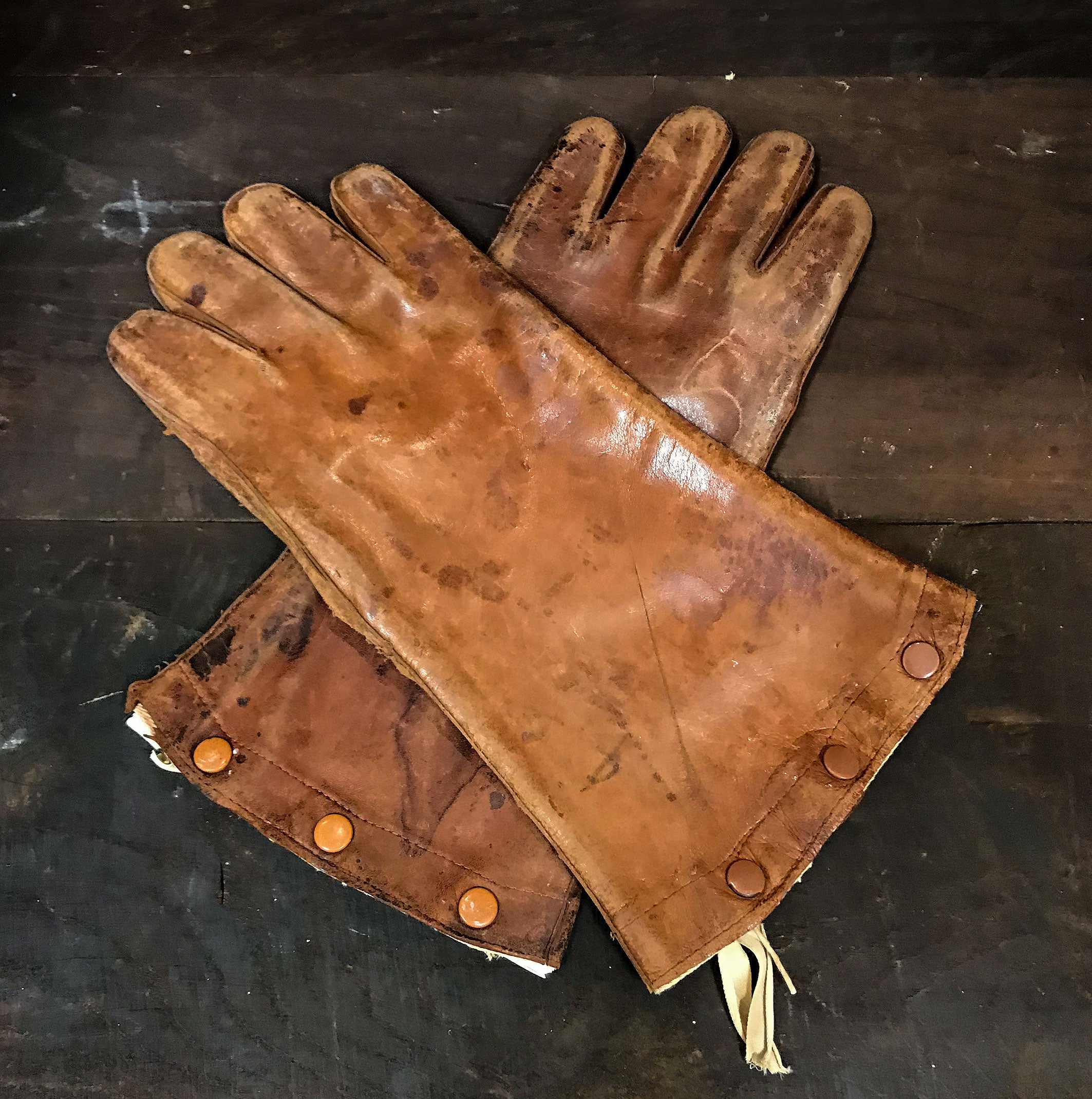 Vintage Leather X Ray Gloves