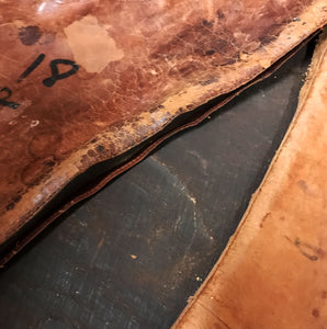 Pair of vintage leather X Ray gloves lined with lead. SHOP NOW - www.intovintage.co.uk